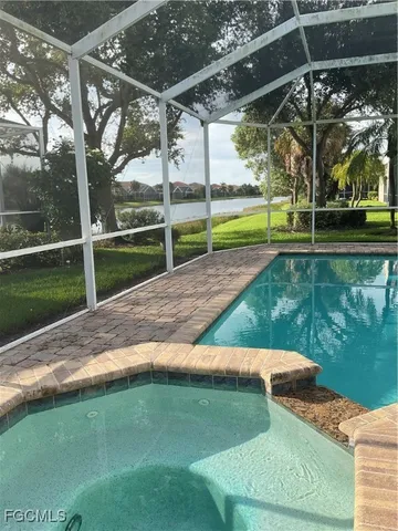 a view of a park with slide