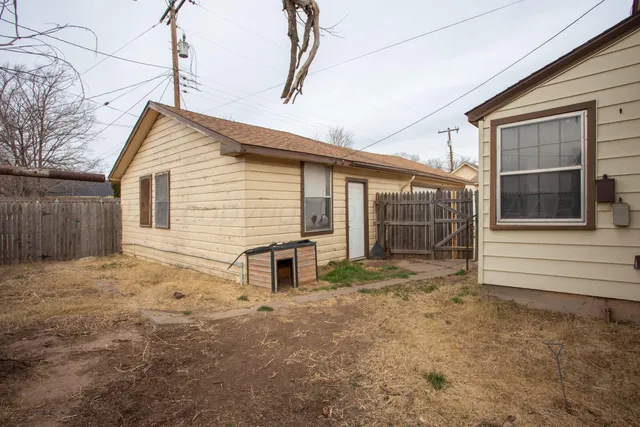 a backyard of a house