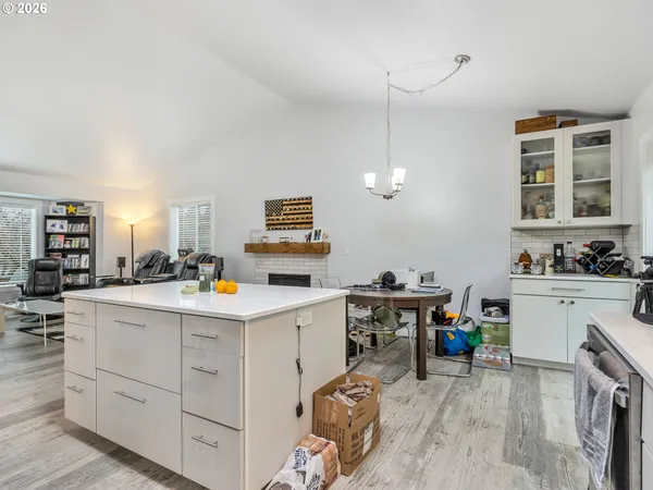 a view of kitchen and sink