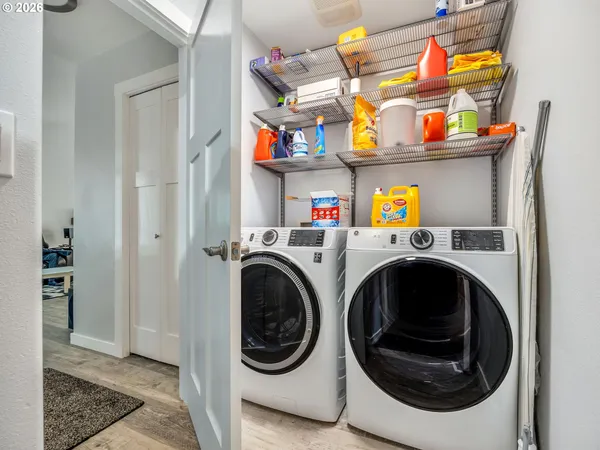 a view of storage and utility room