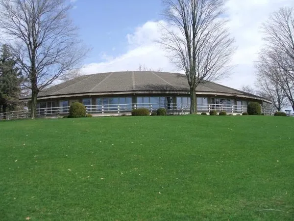 a front view of house with yard