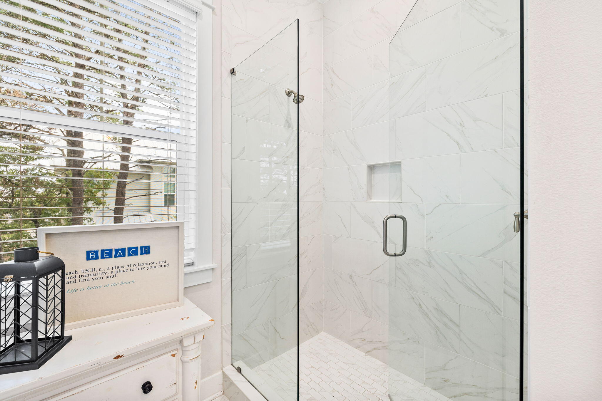 34 Pine Lands Loop Inlet Beach, Unit B Inlet Beach, FL 32461 - Photo 18 of 33 a bathroom with a shower and a sink