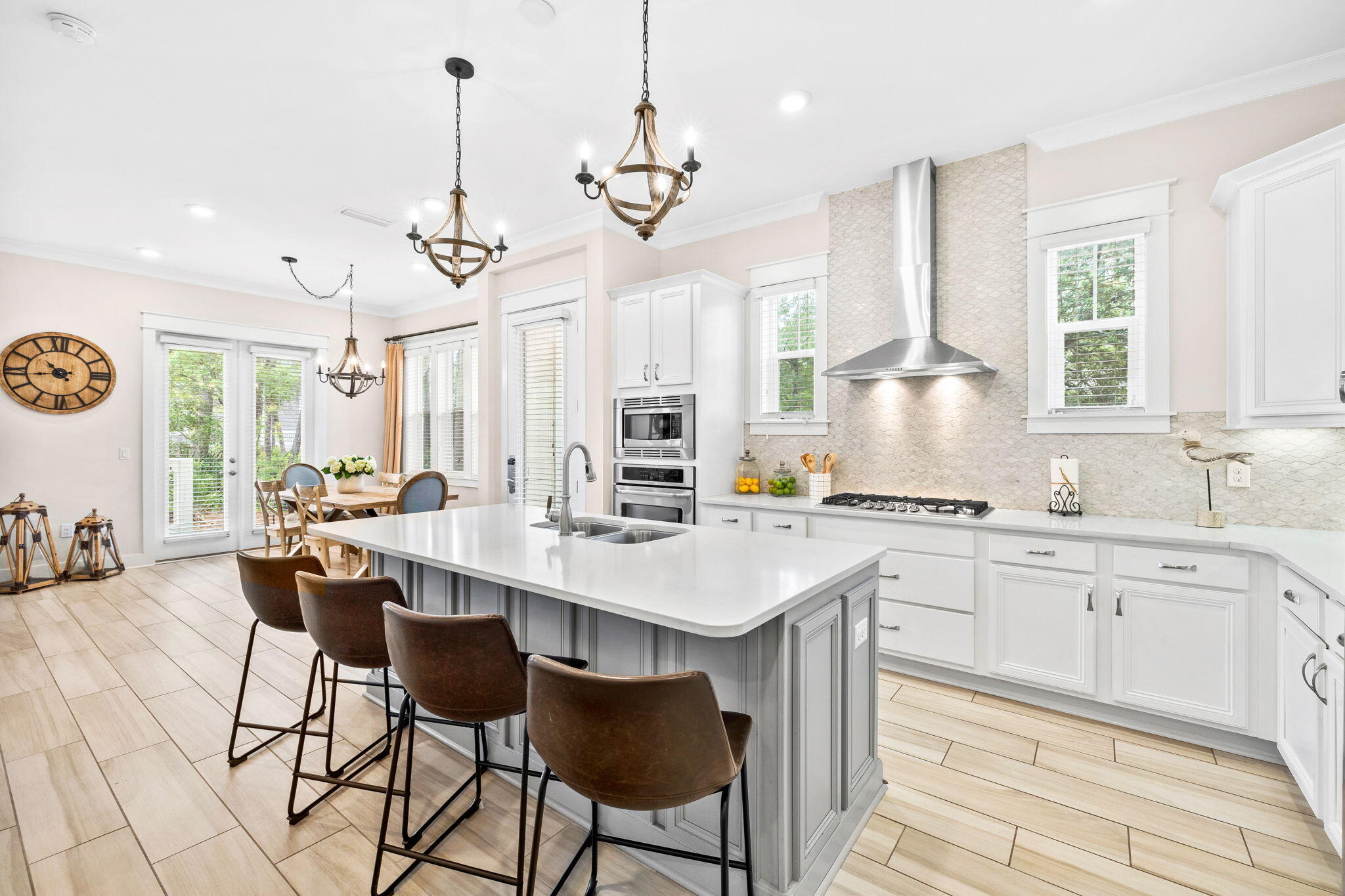 34 Pine Lands Loop Inlet Beach, Unit B Inlet Beach, FL 32461 - Photo 7 of 33 a view of kitchen island a sink and living room view