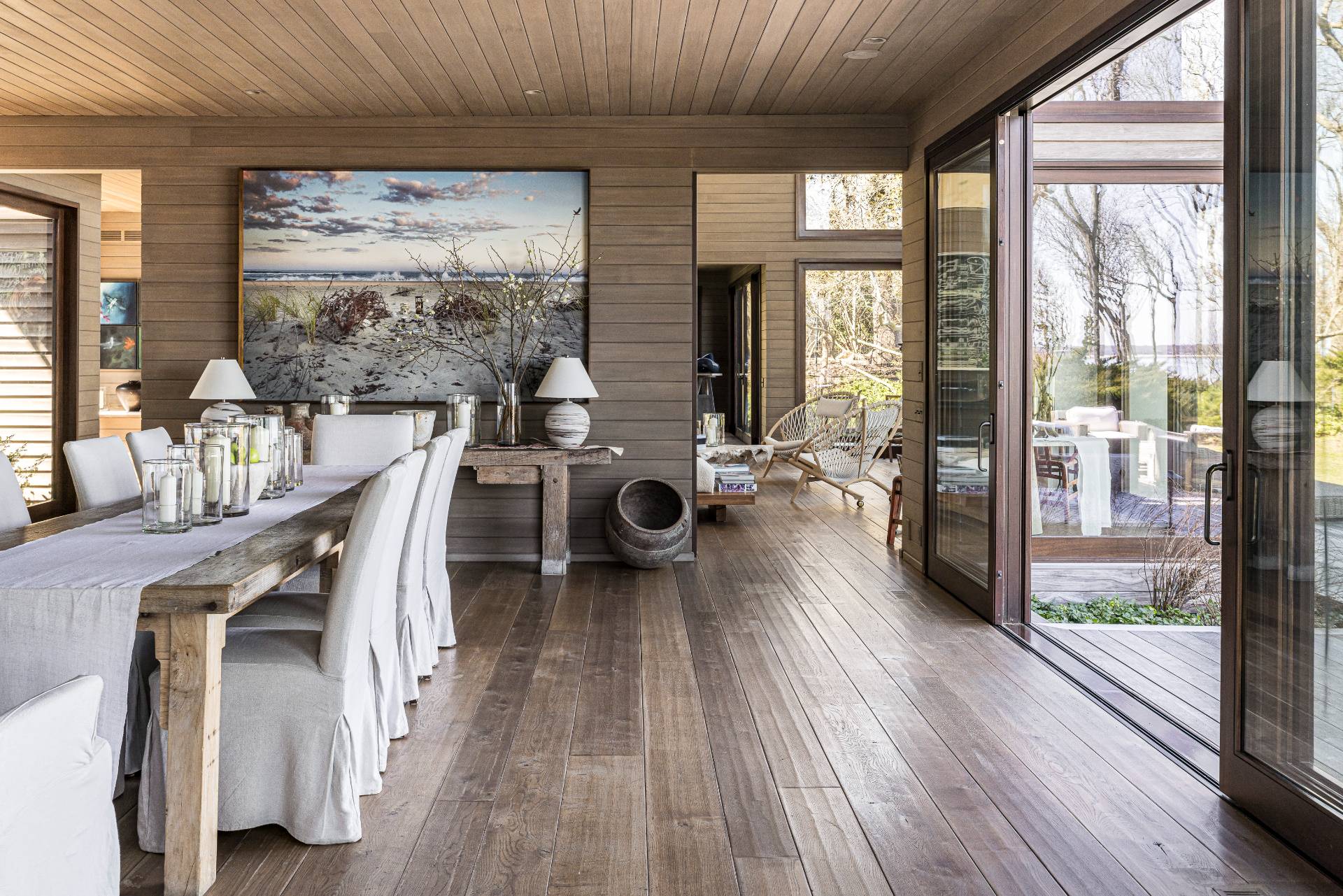 54 Hedges Banks Drive East Hampton, NY 11937 - Photo 7 of 24 a view of a living room and dining room