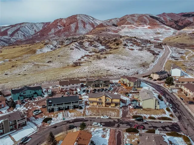 an aerial view of a city