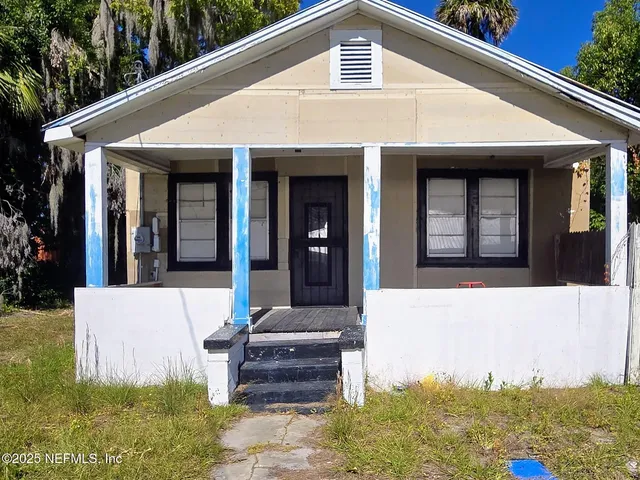 a front view of a house