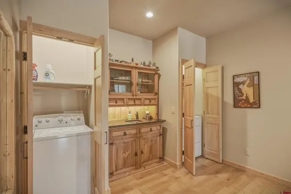 a room with storage and utility