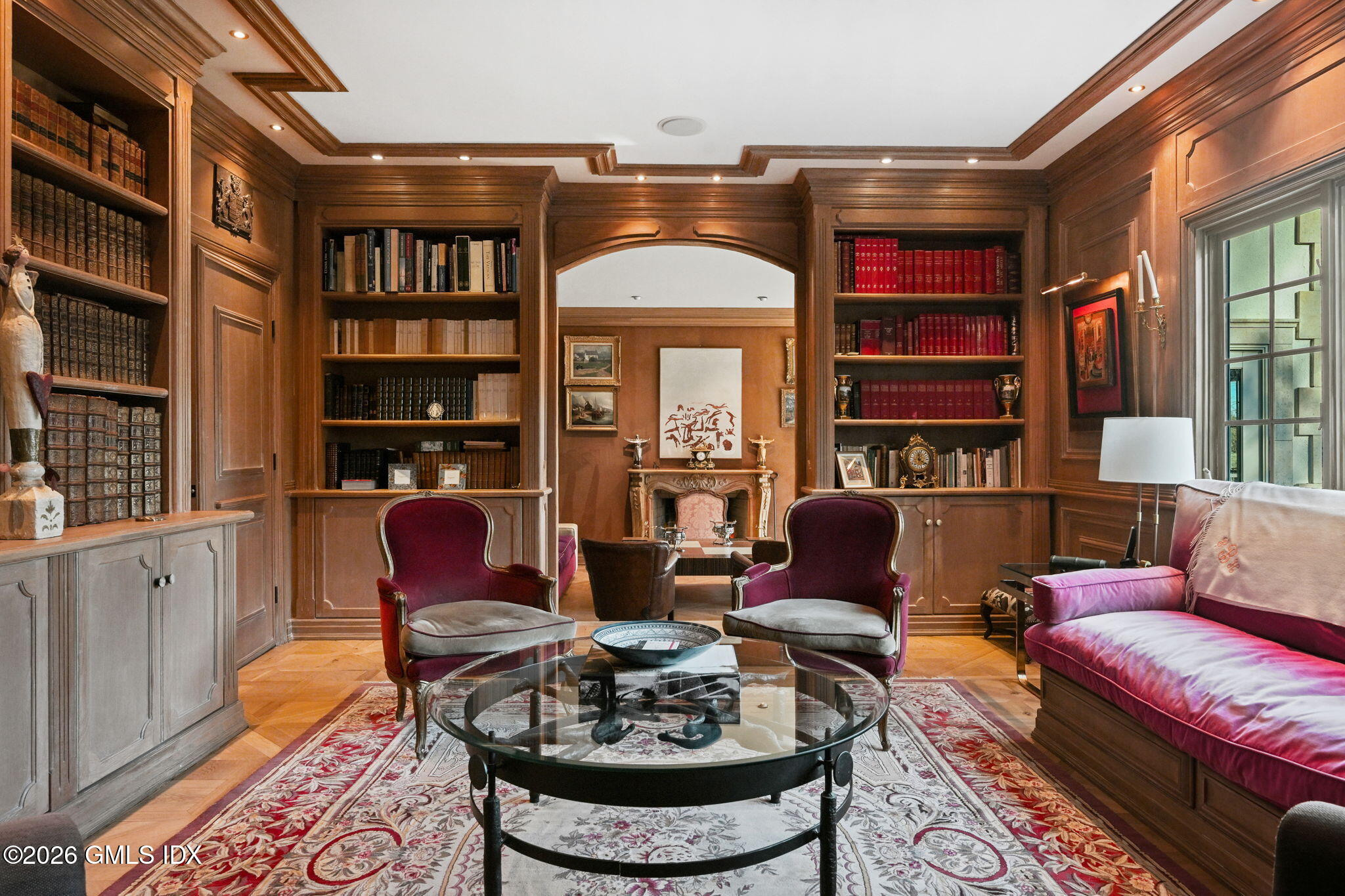 367 Riversville Road Greenwich, CT 06831 - Photo 17 of 66 a living room with furniture fireplace and a rug