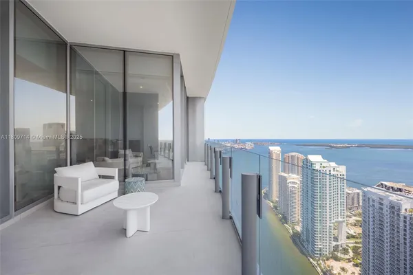 a view of a balcony with city view