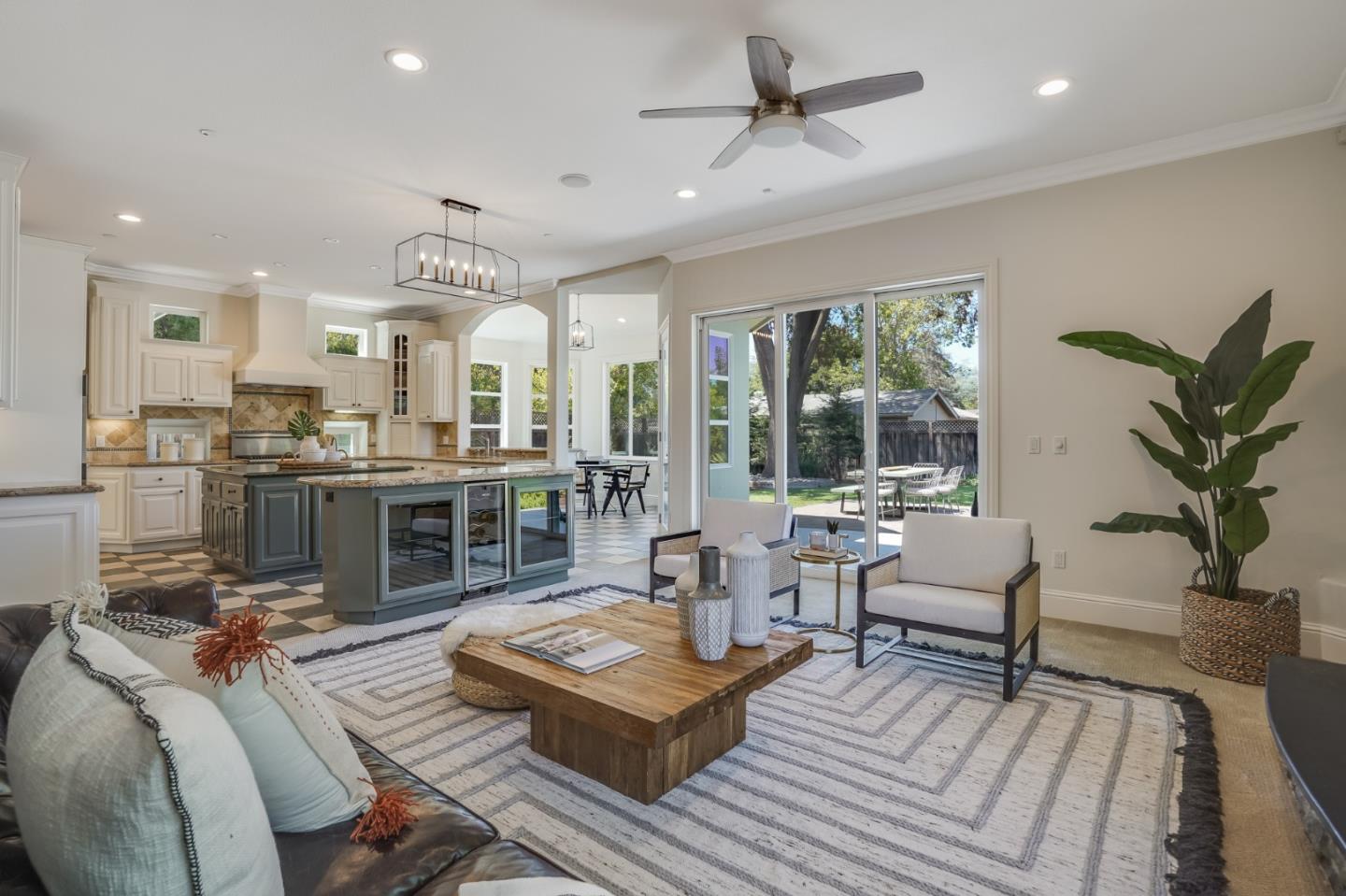 1161 Payne Drive Los Altos, CA 94024 - Photo 13 of 48 a living room with fireplace furniture and a large window