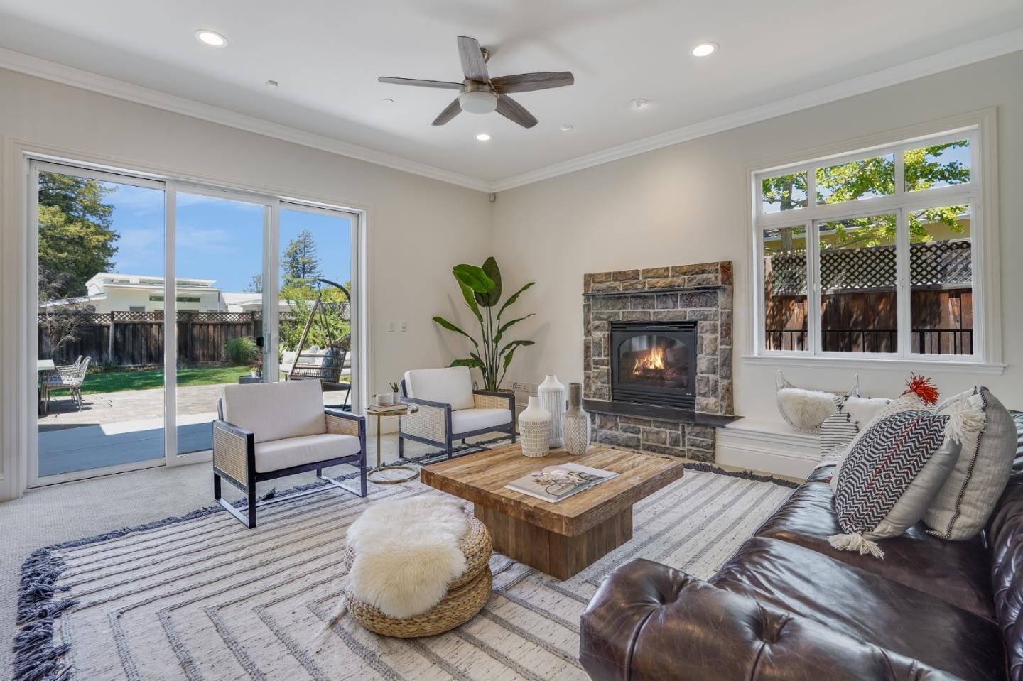 1161 Payne Drive Los Altos, CA 94024 - Photo 14 of 48 a living room with furniture fireplace and window