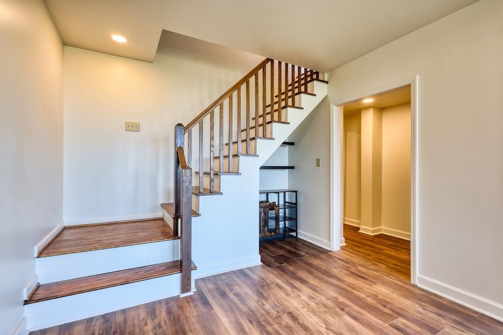 3384 Fairview Church Road Southwest Floyd, VA 24091 - Photo 28 of 62 a view of entryway with wooden floor and stairs