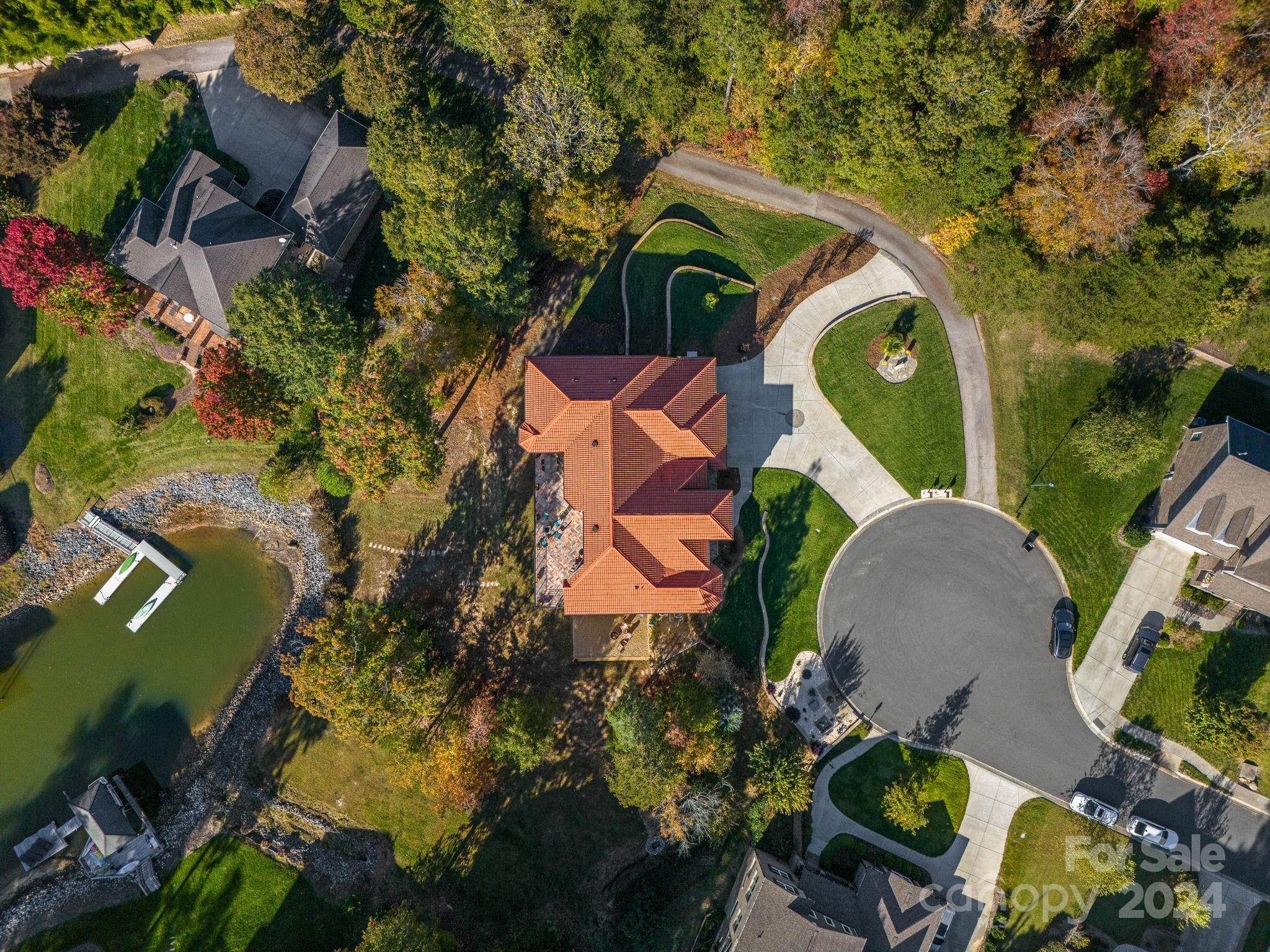 719 Old Cove Road Fort Mill, SC 29708 - Photo 44 of 45 an aerial view of a house with a swimming pool and outdoor seating