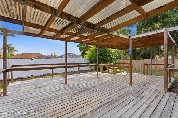 a view of a roof deck