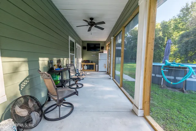 a house view with a garden space