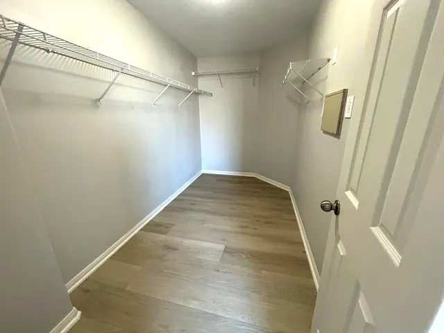 a view of a room with door