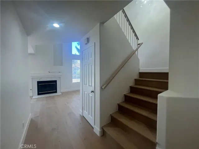 a view of a livingroom with a staircase