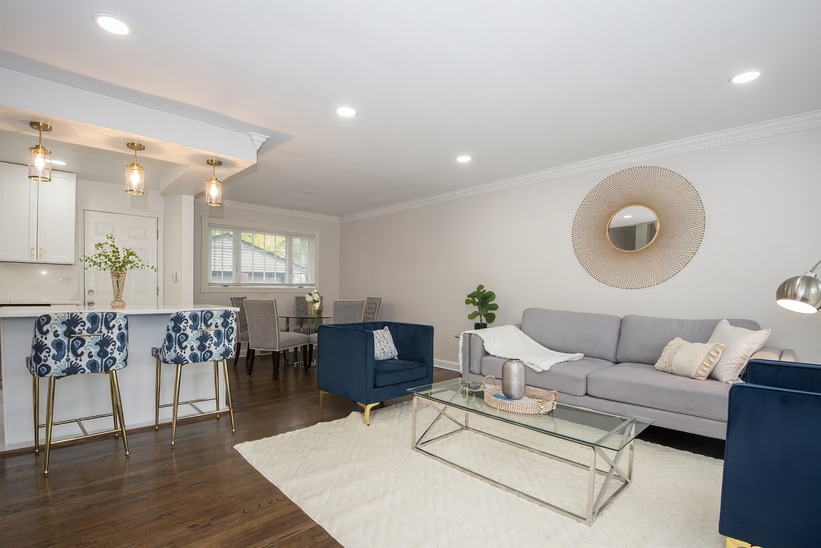 216 Flora Avenue Glenview, IL 60025 - Photo 6 of 40 a living room with furniture and wooden floor