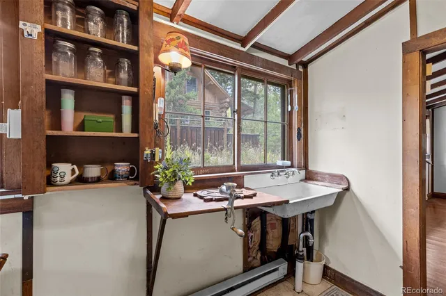 a very nice looking room with a large window