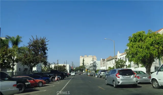 a car parked on the side of a street