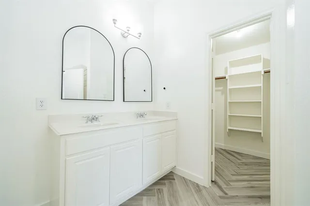 a close view of cabinet and tap