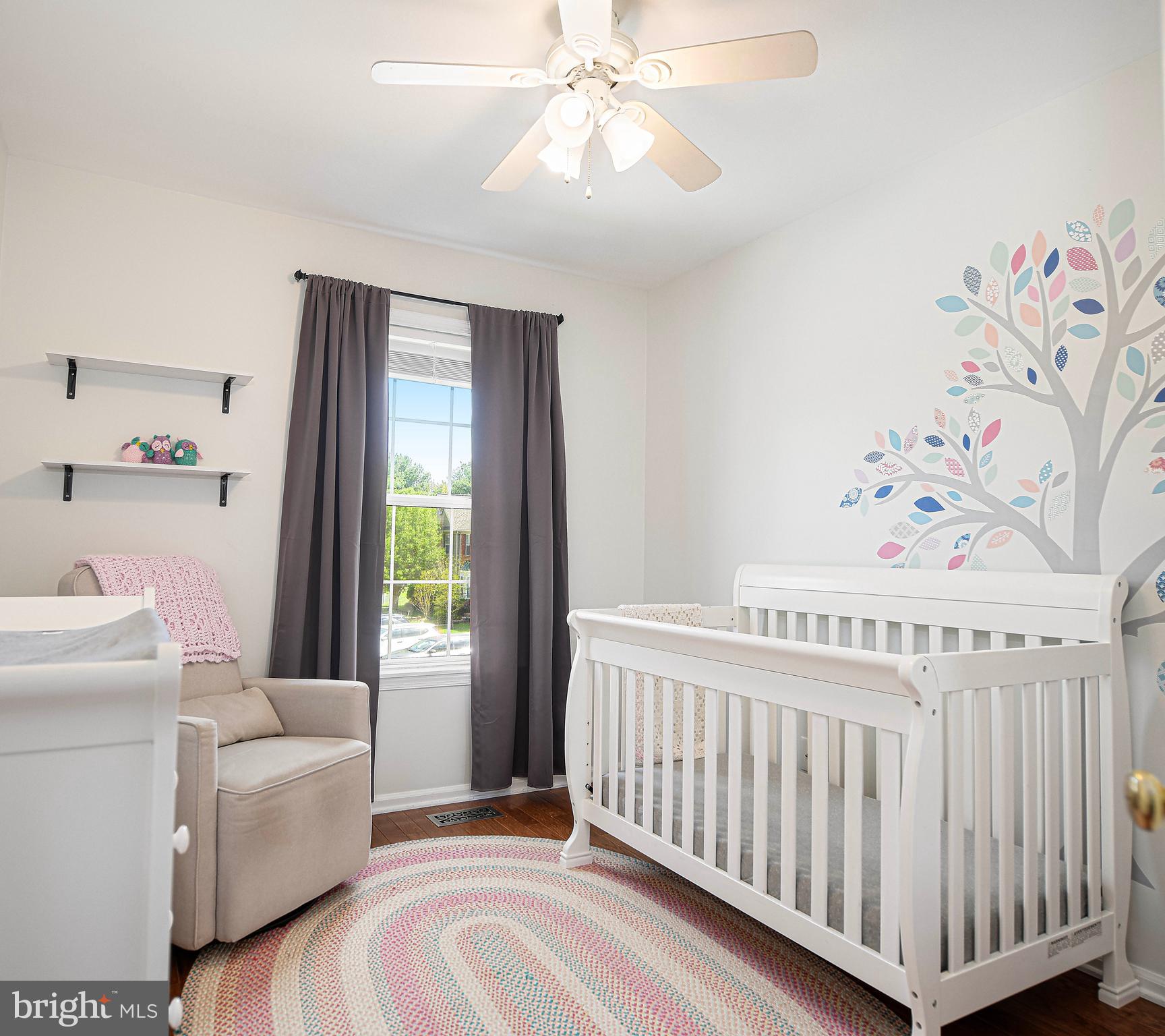 2015 Pointview Circle Forest Hill, MD 21050 - Photo 18 of 43 Bedroom 3 with hardwood & ceiling fan