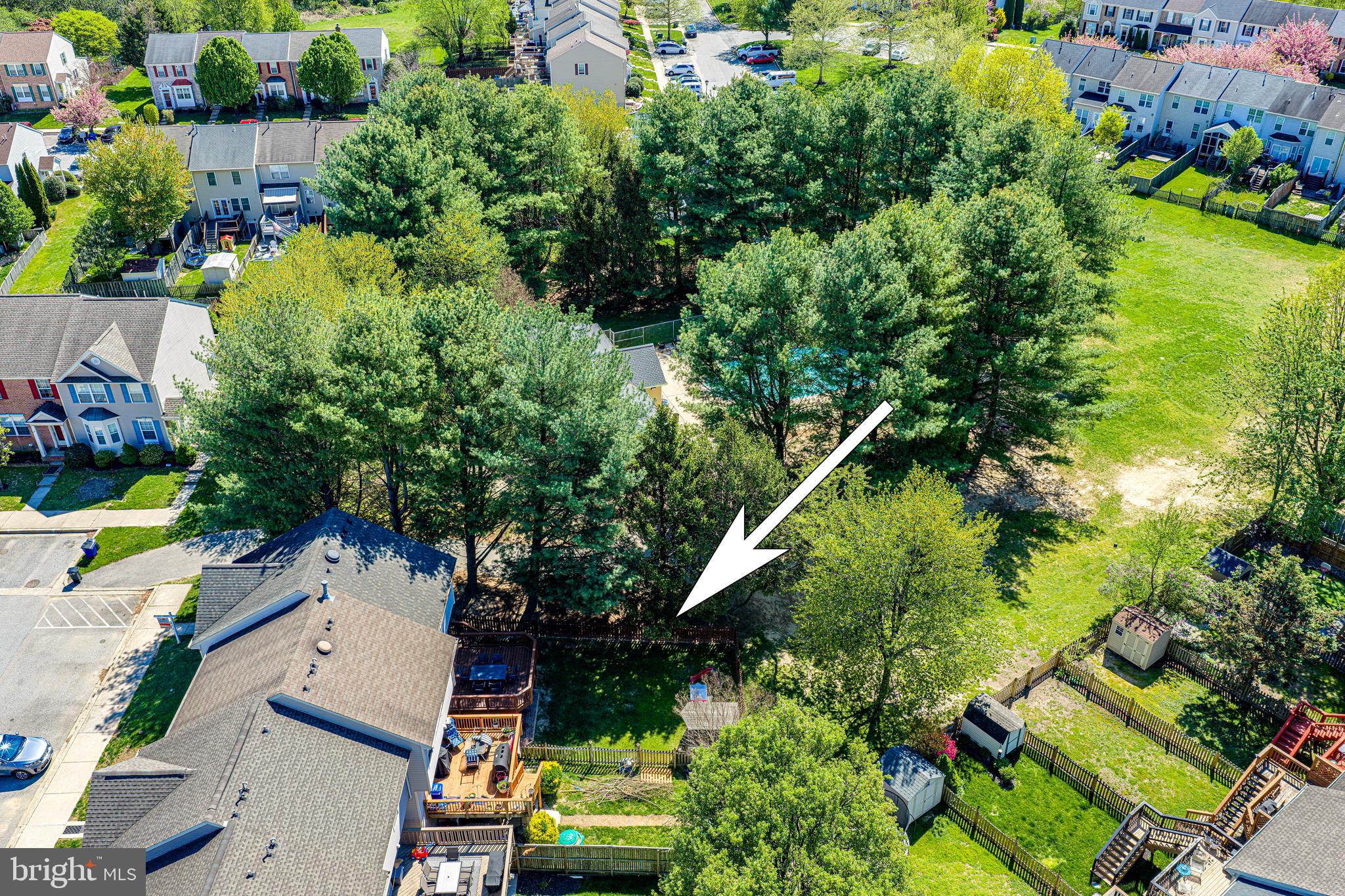 2015 Pointview Circle Forest Hill, MD 21050 - Photo 37 of 43 Drone shot: end-unit w/ fenced yard