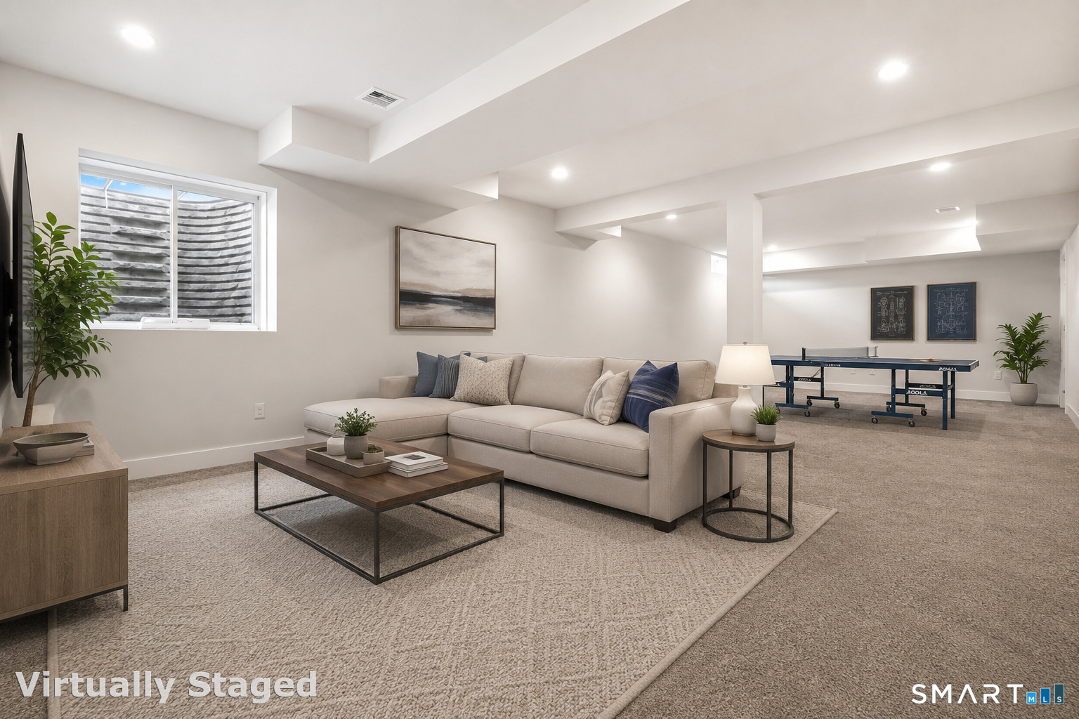 19 Enclave Circle, Unit 19 Newtown, CT 06470 - Photo 35 of 39 a living room with furniture and a large window