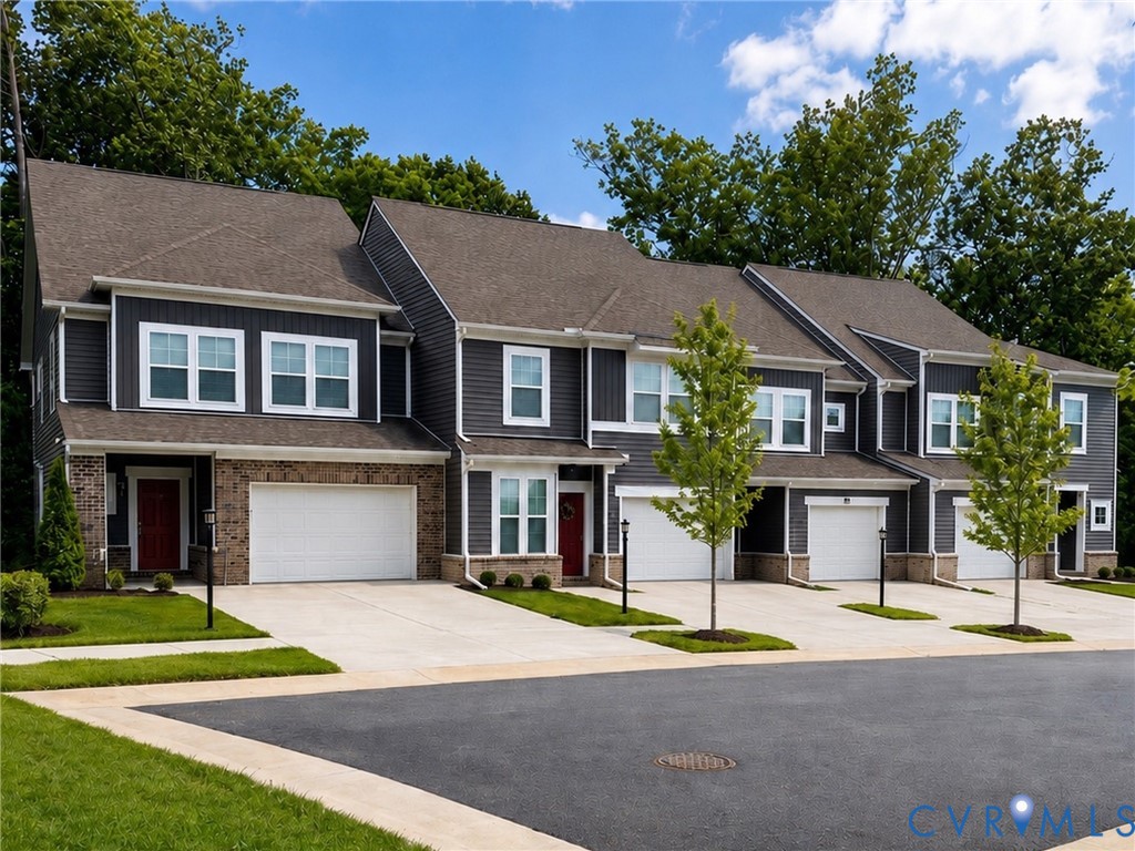 12912 Deep Wl Road Midlothian, VA 23112 - Photo 1 of 1 Townhome row featuring dark gray siding and white-