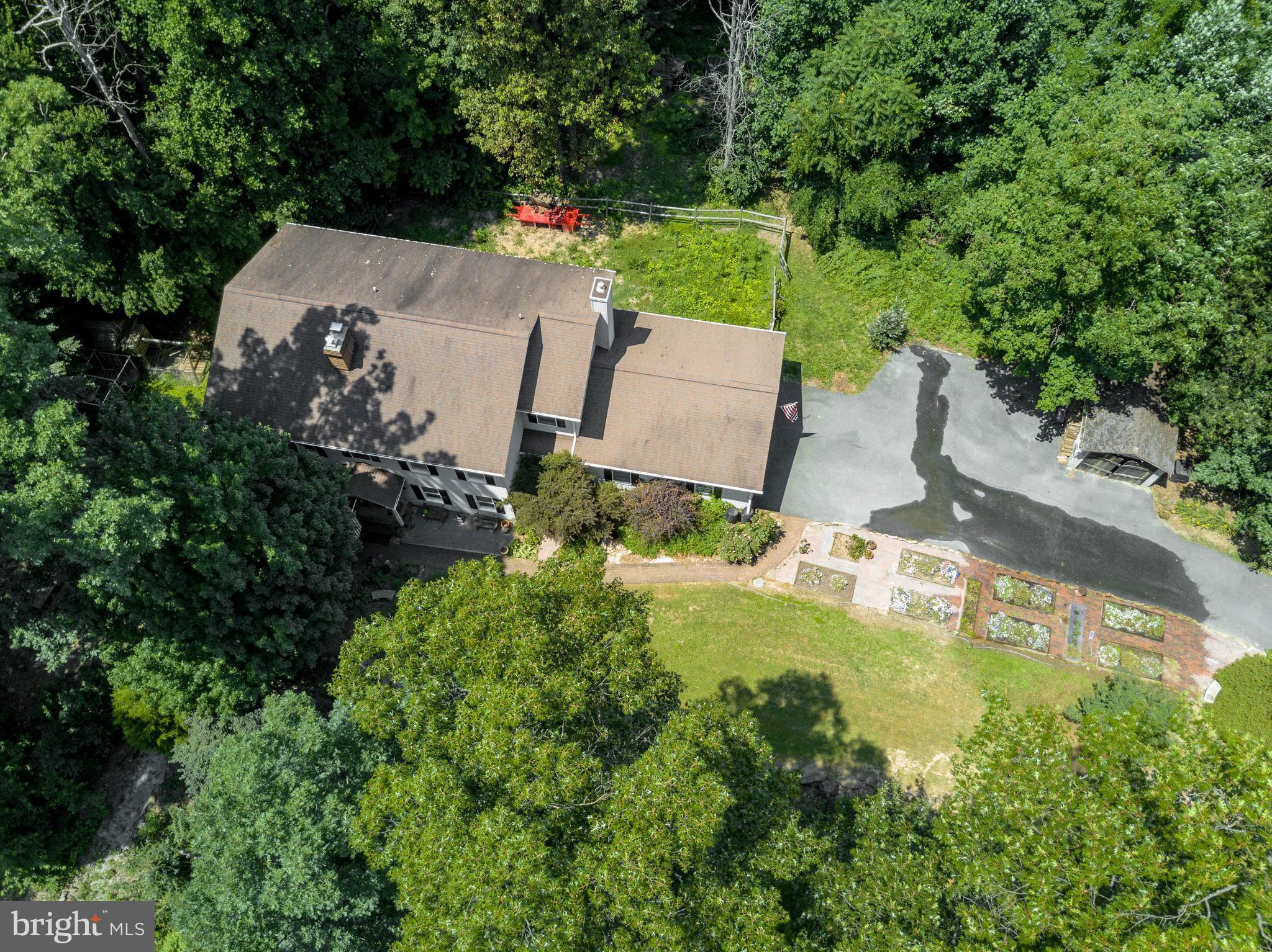 1158 Quarry Road Pylesville, MD 21132 - Photo 3 of 30 an aerial view of a house with outdoor space and trees all around