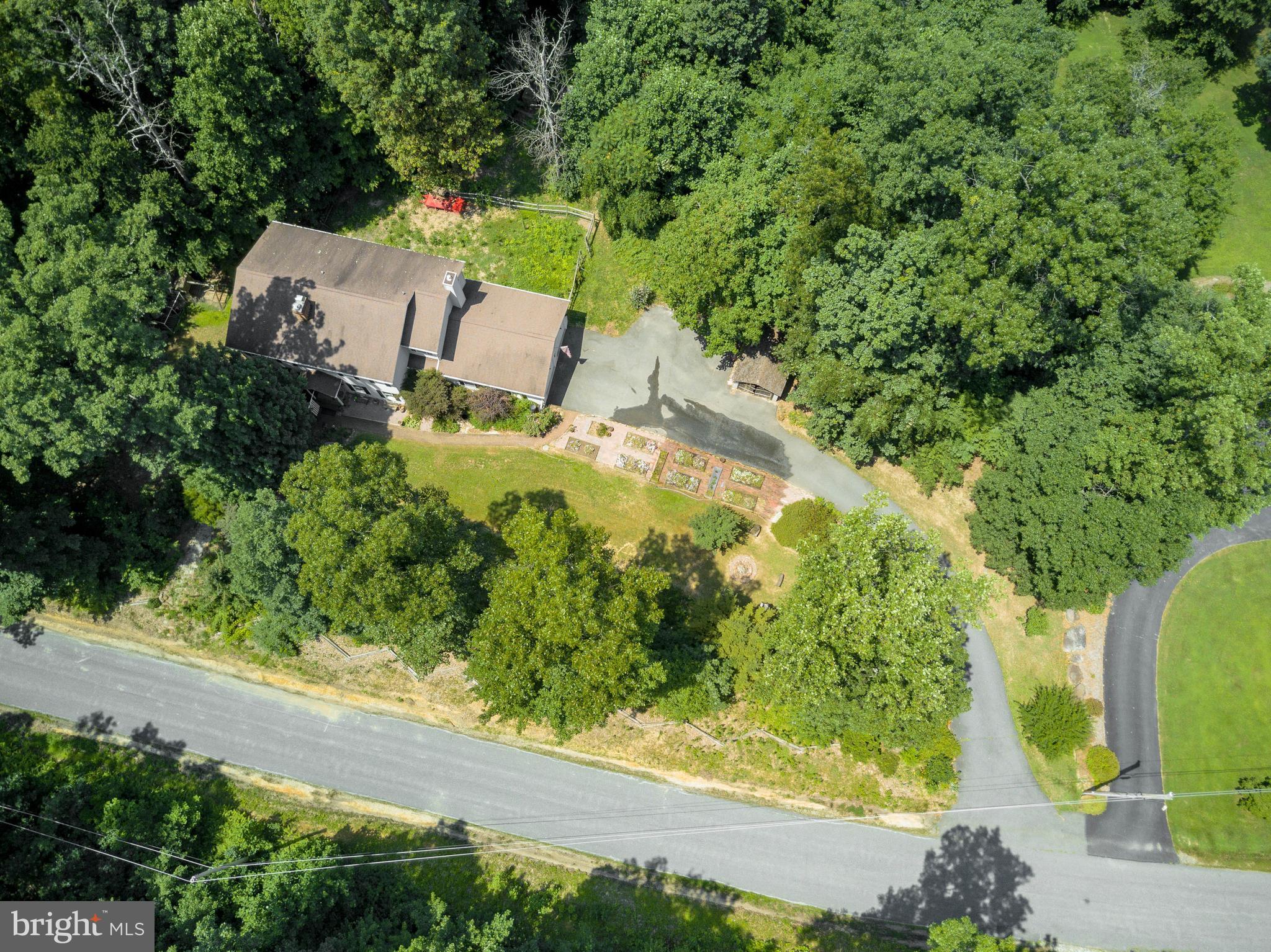 1158 Quarry Road Pylesville, MD 21132 - Photo 30 of 30 an aerial view of a house with a yard basket ball court and outdoor seating
