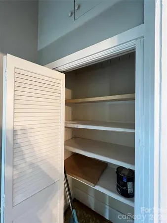 a close view of closet