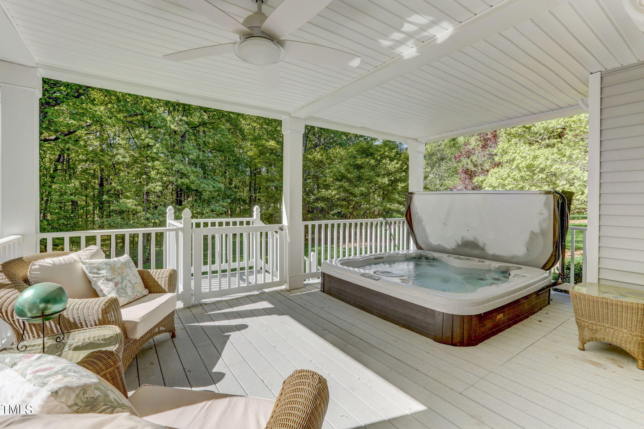 1029 Sunset Meadows Drive Apex, NC 27523 - Photo 8 of 52 a view of balcony with couch and chairs