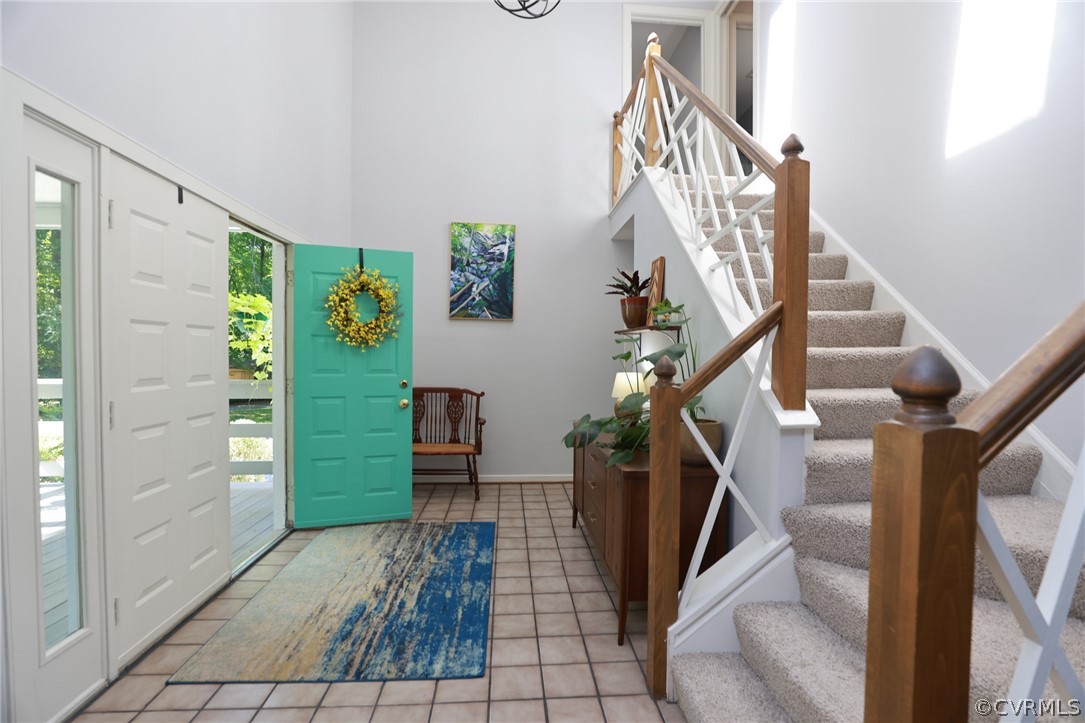 14210 Spring Gate Terrace Midlothian, VA 23112 - Photo 6 of 50 a view of entryway and hall with wooden floor