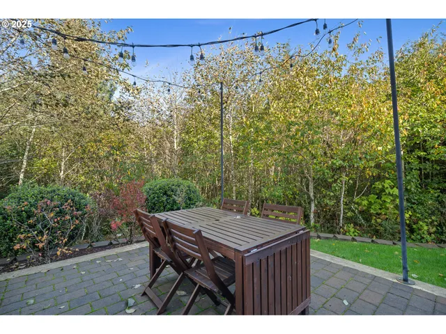 a backyard of a house with lots of green space