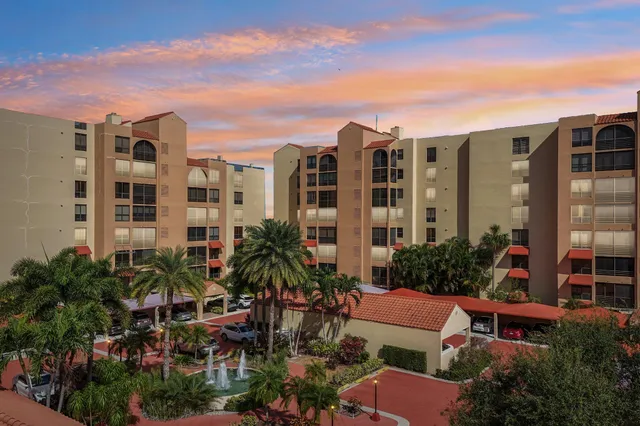 a view of a lake with a city