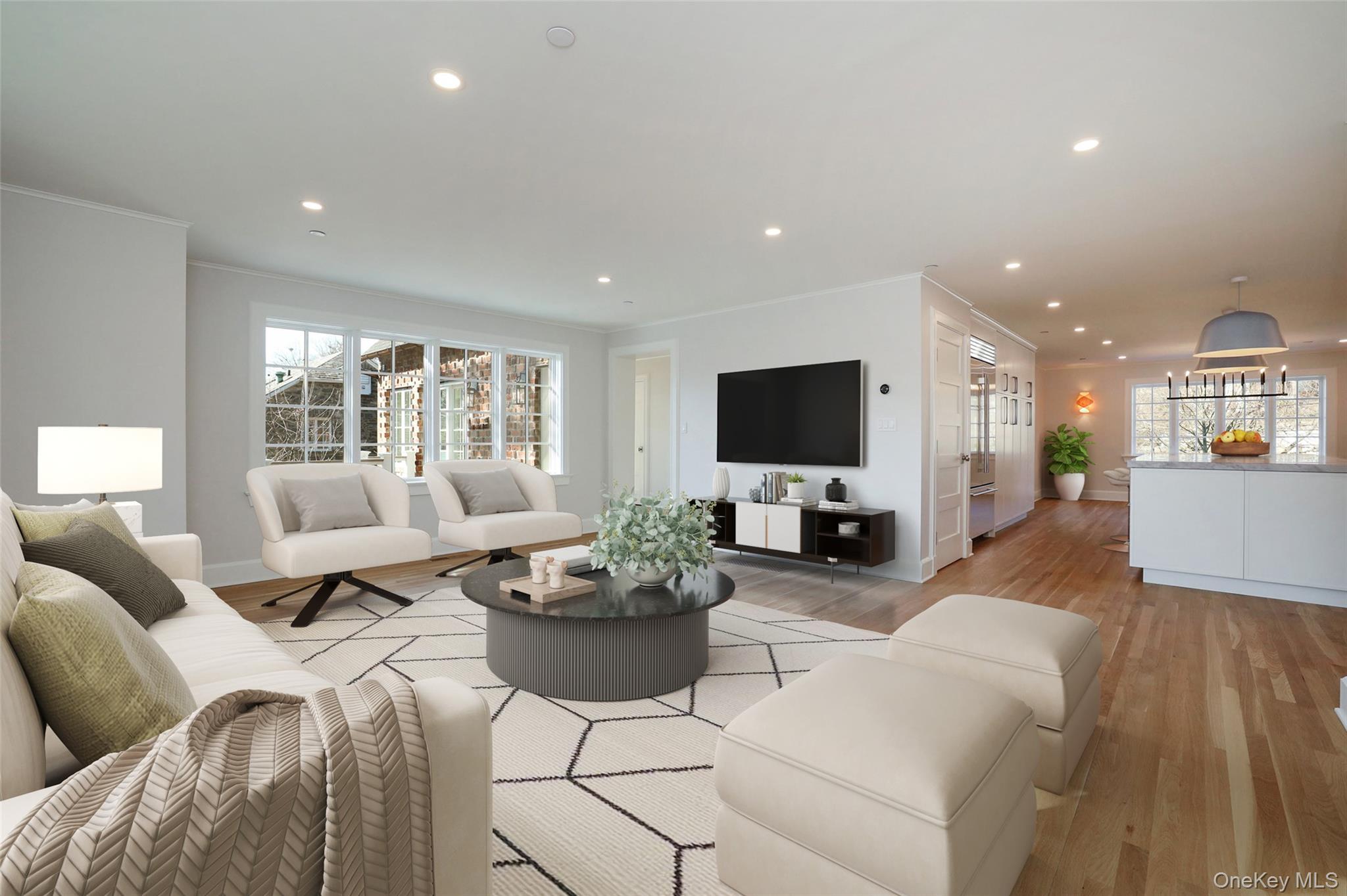 40 Mendota Avenue Rye, NY 10580 - Photo 9 of 31 Large Family Room open to adjoining Kitchen--virtually staged