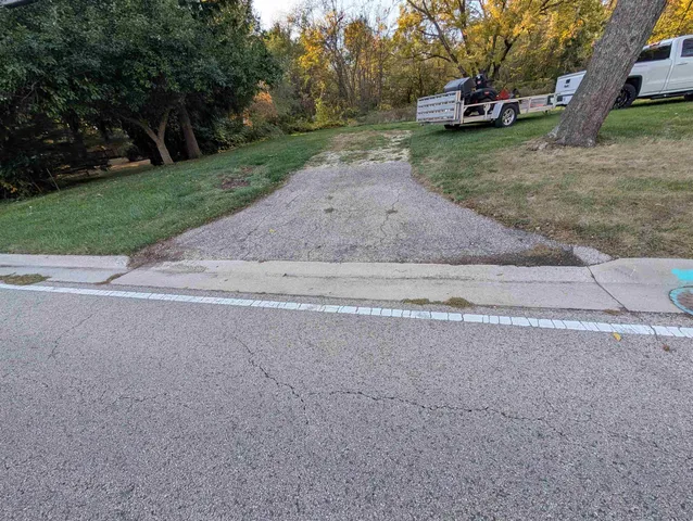 a yard with lots of green space