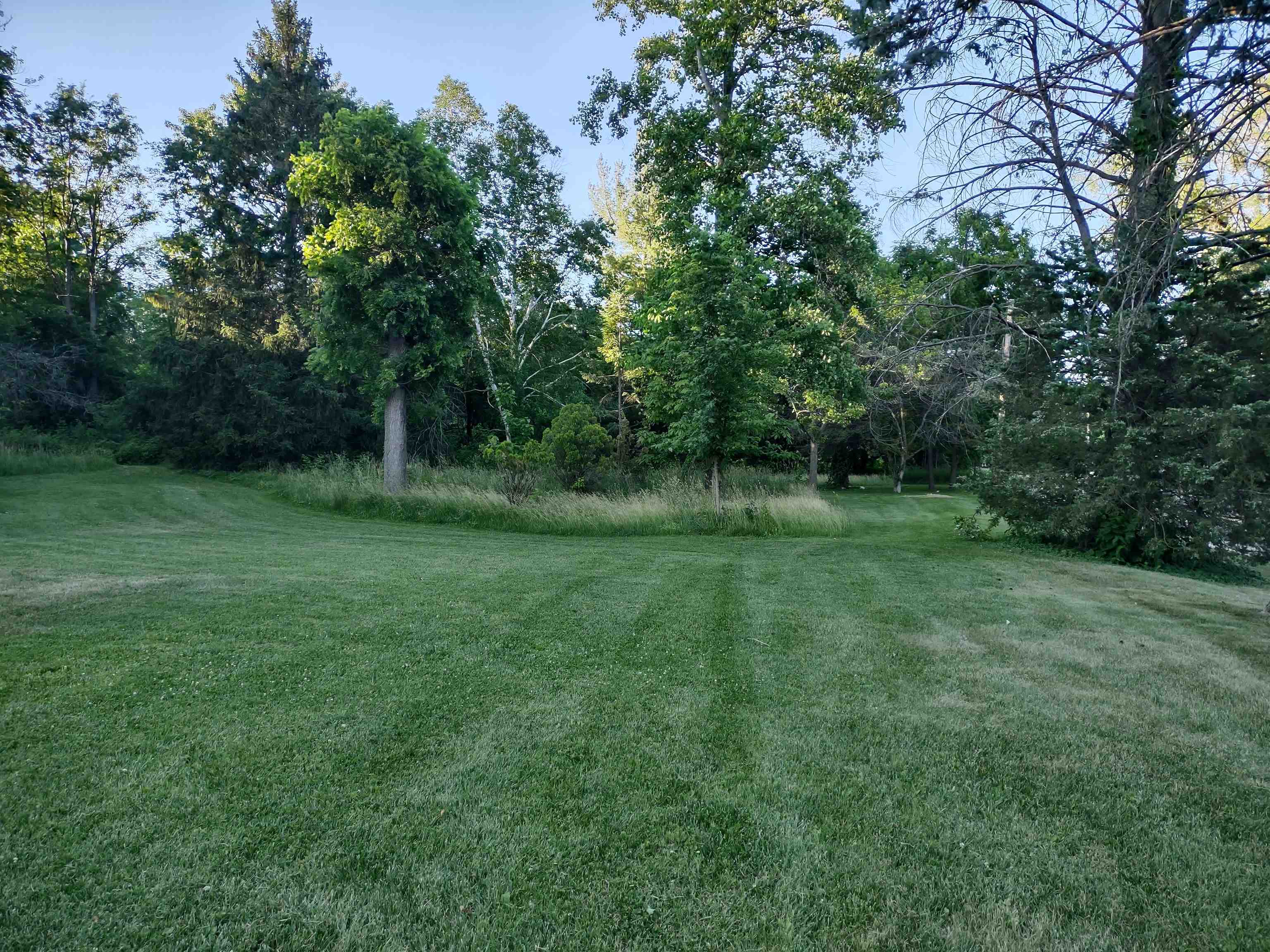 3349 Mill Road Cherry Valley, IL 61016 - Photo 8 of 41 a view of a grassy field with trees in the background