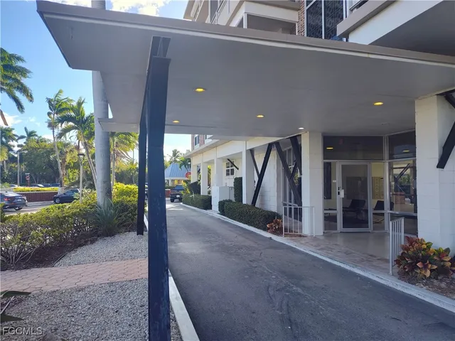 a front view of a building