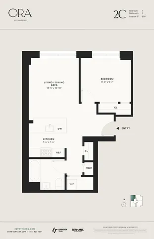 $900,000 | 229 Withers Street, Unit 2C | Williamsburg