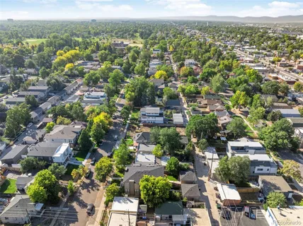 an aerial view of a city
