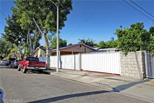 a car parked in front of a house