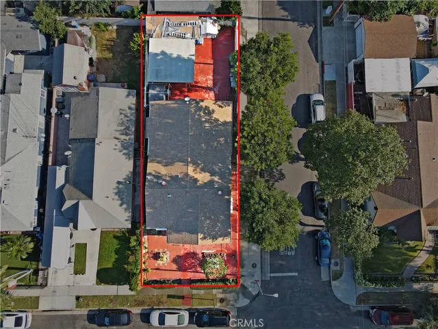 an aerial view of multiple house