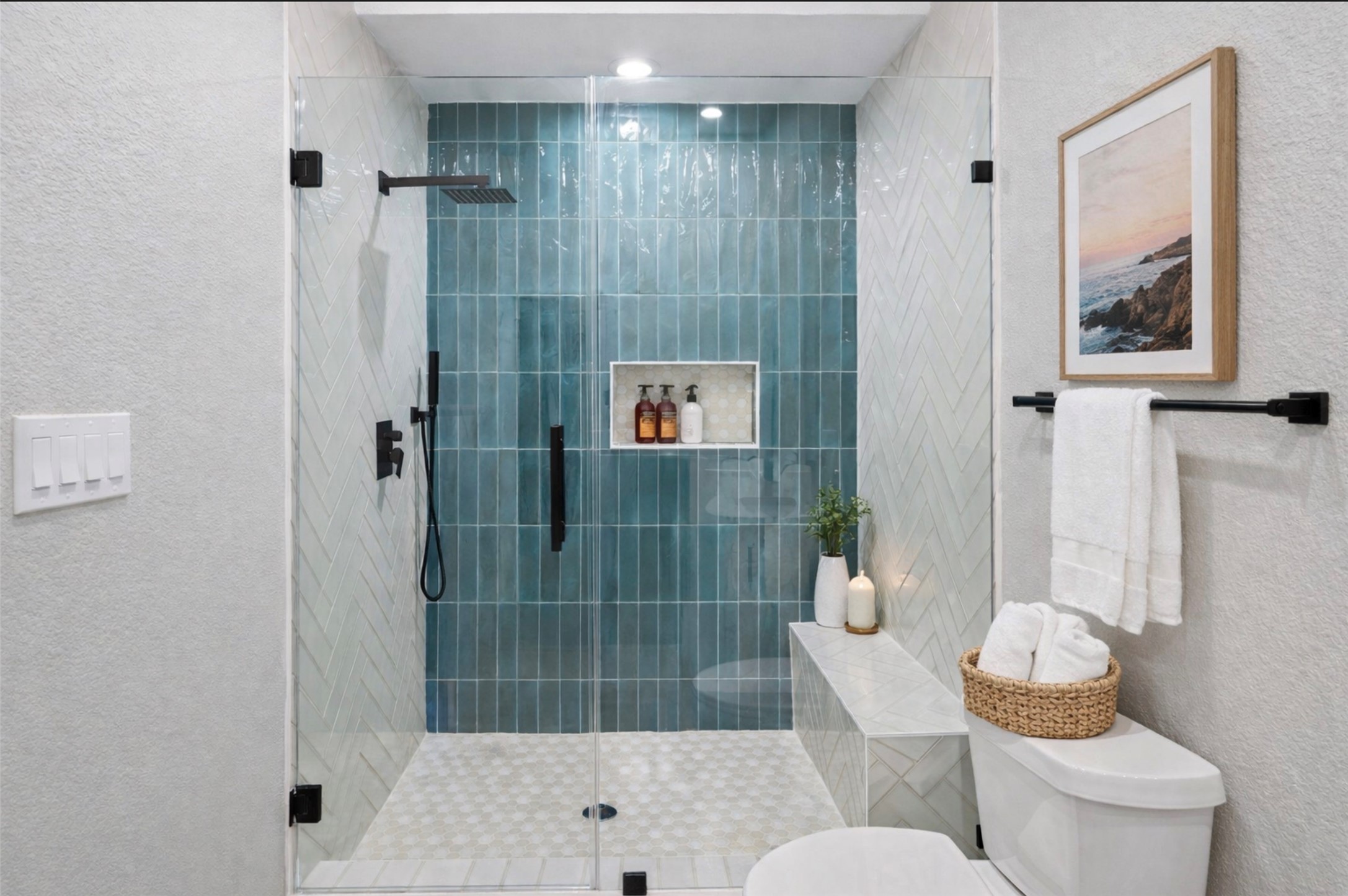 7349 Sandle Street, Unit A Houston, TX 77088 - Photo 5 of 18 a bathroom with a shower and toilet