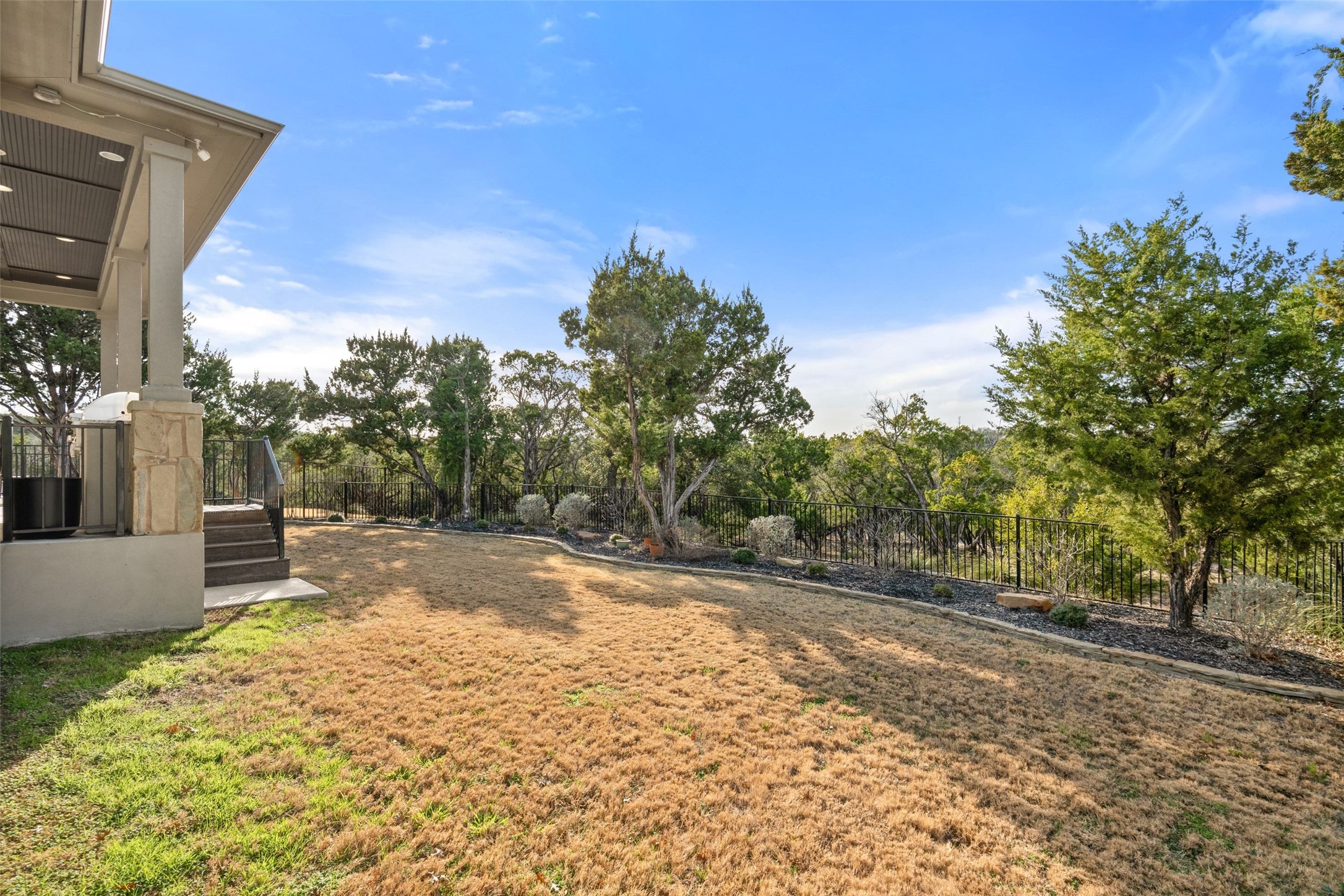 5420 Destination Way Jonestown, TX 78645 - Photo 23 of 40 Backyard overlooking the Hill Country and no back neighbors!