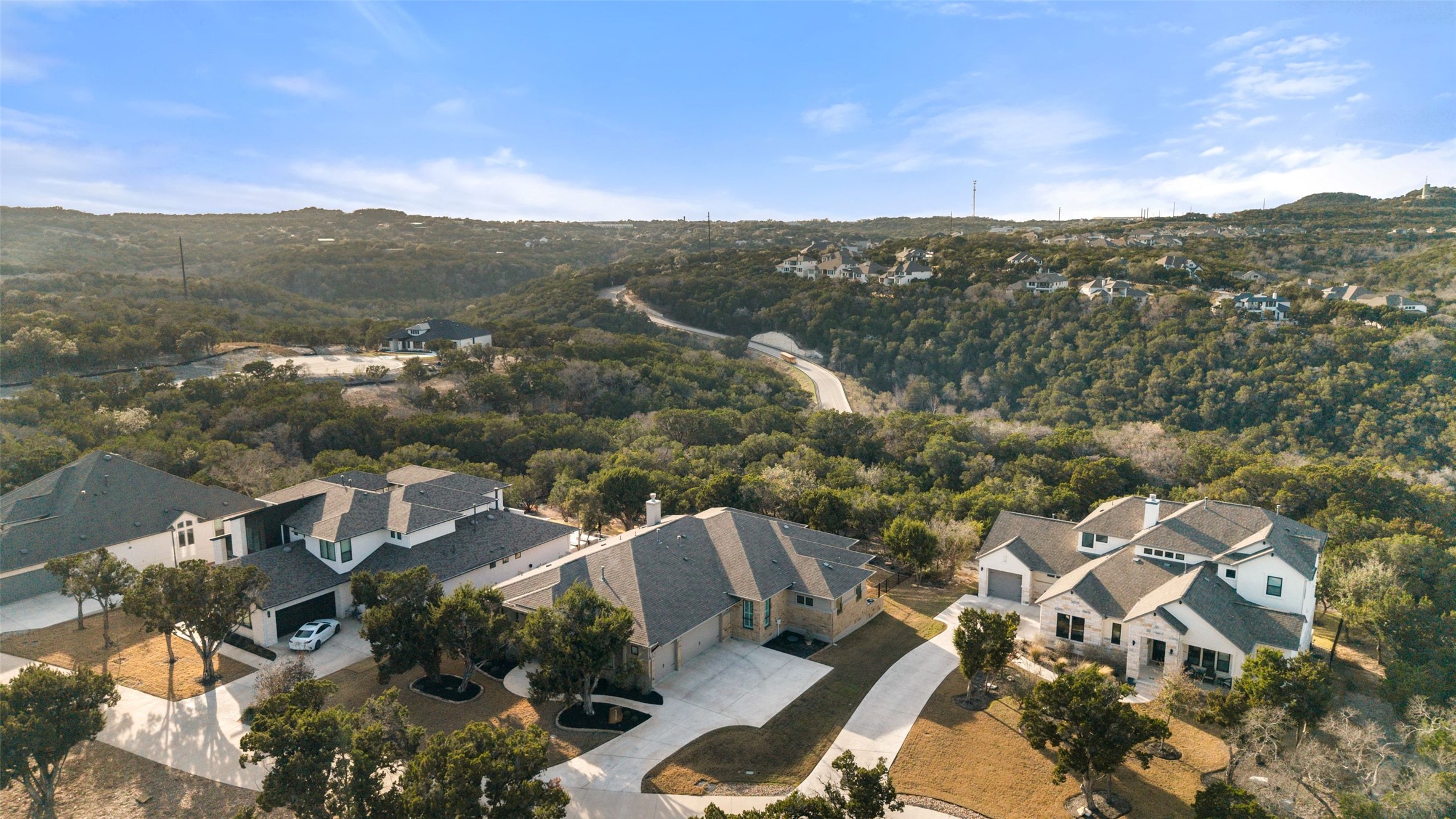 5420 Destination Way Jonestown, TX 78645 - Photo 3 of 40 Aerial view of home - no back neighbors!
