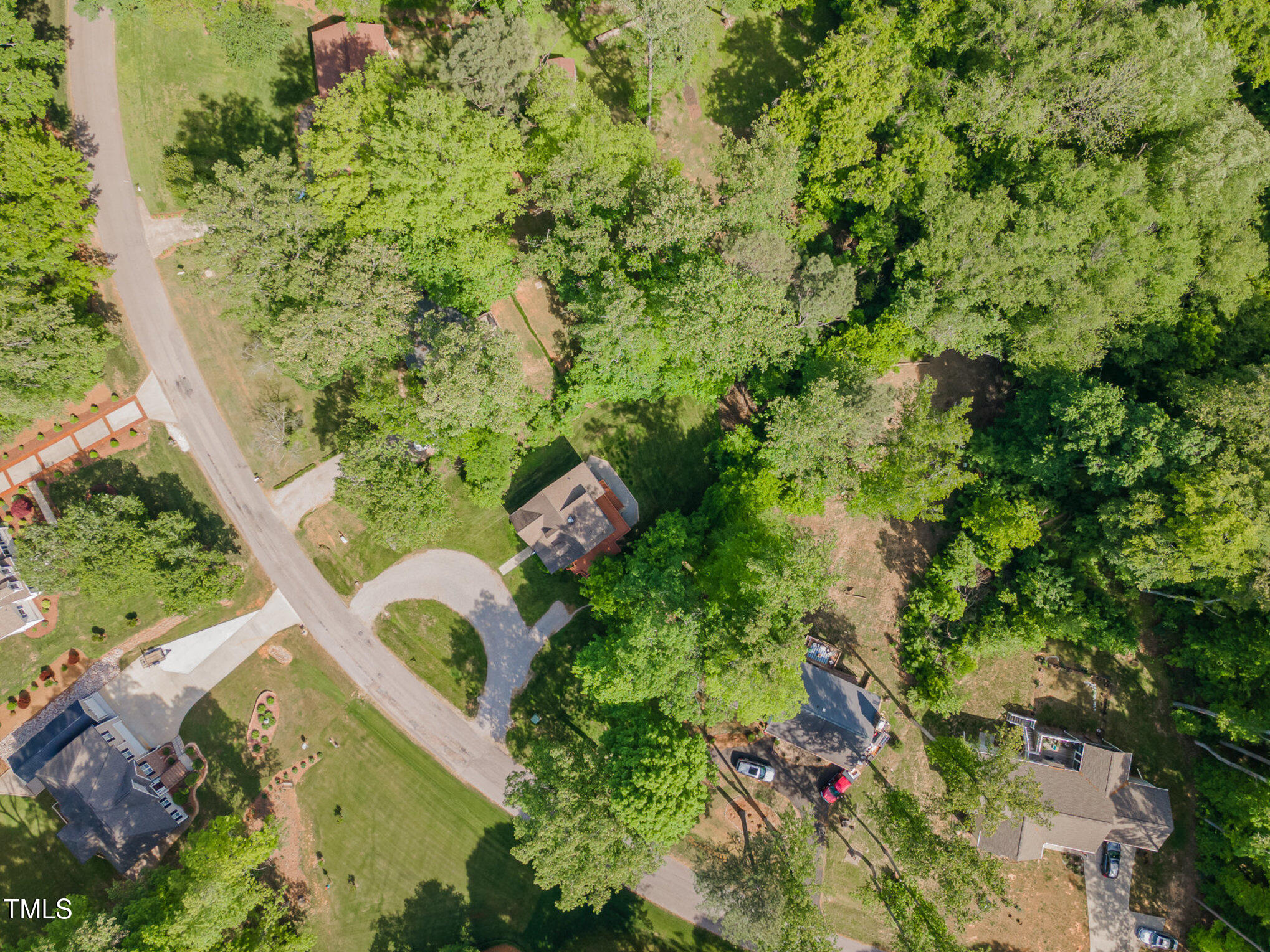 200 Weybossett Road Henderson, NC 27537 - Photo 30 of 30 an aerial view of residential house with outdoor space and trees all around