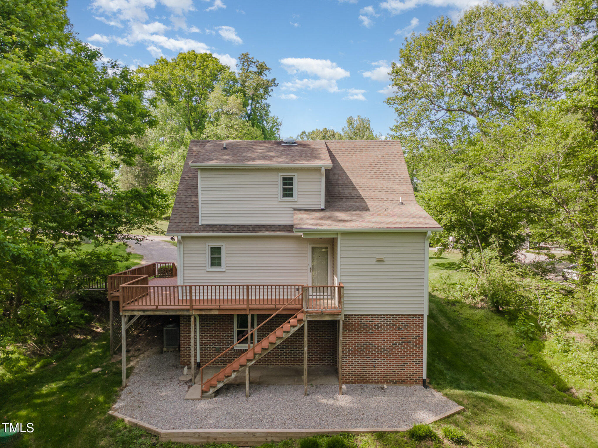200 Weybossett Road Henderson, NC 27537 - Photo 8 of 30 a aerial view of a house with a yard and balcony