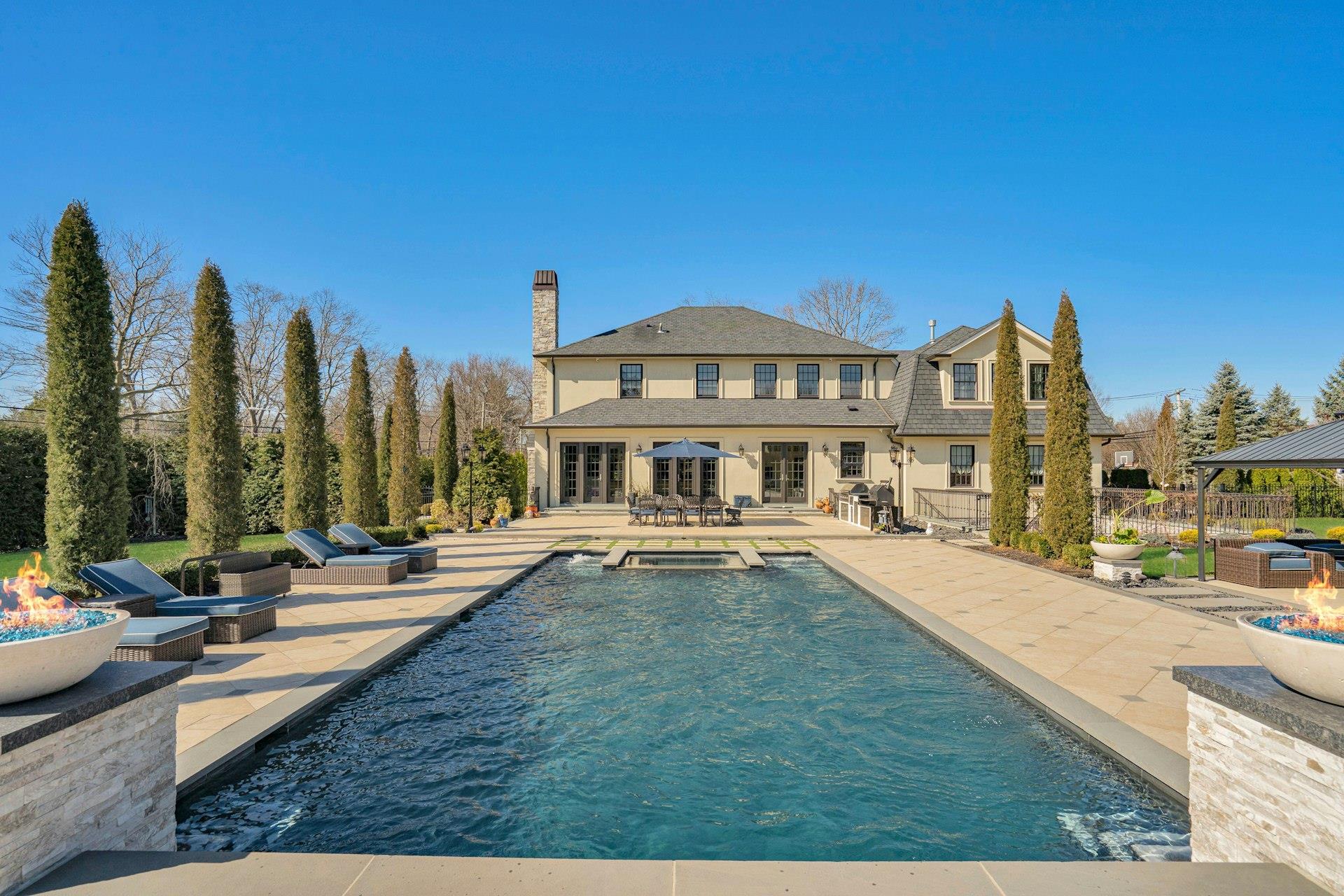 Resort-style backyard oasis.